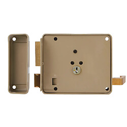AMIG | Serrure en applique et verrous 77 | 100 x 85 mm | Acier | Beige - Droite