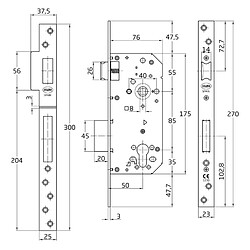 Amig Serrure encastrée - Laitonné verni