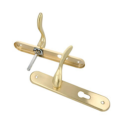 Avis Amig Poignée de porte sur plaque - Laiton mat