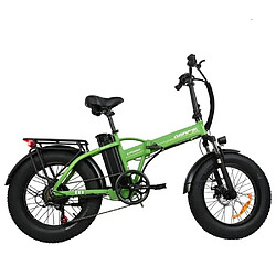 BowAI Vélo Électrique Pliable 20" Fat Tire, Moteur 48V/750W, Batterie Amovible 48V13Ah, 7 Vitesses, Freins à Disque, Autonomie 40-50 km, Vert