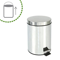 Avis AMIG | Poubelle en acier inoxydable avec pédale BAKO | Ø25 x 39 cm | Acier inoxydable | Satin