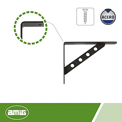 Amig Console d'étagère pour crémaillère - Noir