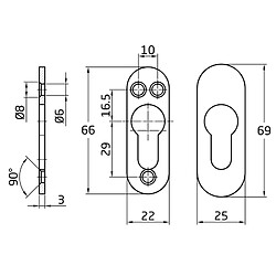 Amig Protecteur de cylindre - Noir