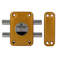 AMIG | Serrure en applique et verrous 82 | 96 x 66 mm | Acier | Émaillé or