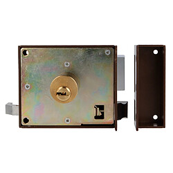 Amig Serrure en applique acier - Marron