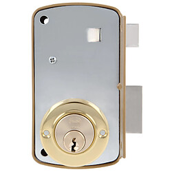 AMIG | Serrure en applique et verrous 75U | 76 x 120 mm | Acier | Émaillé or - Gauche