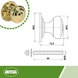 Avis Amig Bouton de porte d'entrée en laiton