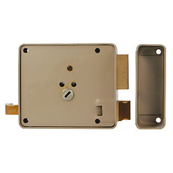 AMIG | Serrure en applique et verrous 77 | 100 x 85 mm | Acier | Beige - Gauche