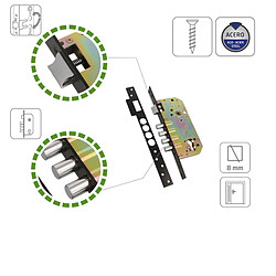 Amig Serrure encastrée multipoints - Noir