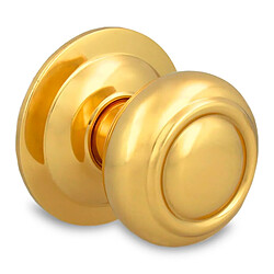 Amig Bouton de porte d'entrée - Laiton Bouton de porte d'entrée - Laiton - Poli - Fixation par tige filetée