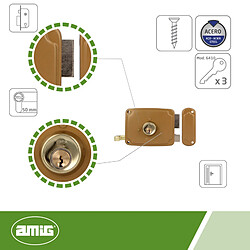 Avis Amig Serrure en applique batteuse - émaillé or