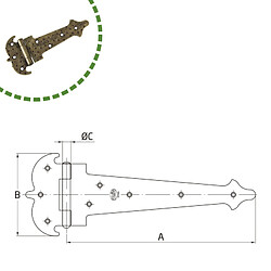 Acheter Amig Charnière de porte intérieure - 150 mm
