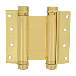 AMIG | Charnière va-et-vient double action 3037 | 100 x 126 mm | Acier | Laitonné verni