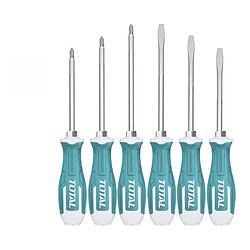 TOTAL | Jeu 6 tournevis industriels THGSS2606 | Acier