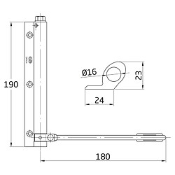 AMIG | Paumelle ressort 200 | 190 x 180 mm | Aluminium | Argent pas cher
