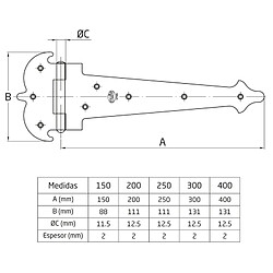 Avis Amig Charnière de porte intérieure - 150 mm