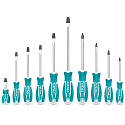 TOTAL | Jeu de 10 tournevis THT250610 | Chromo-vanadium (Cr-V)