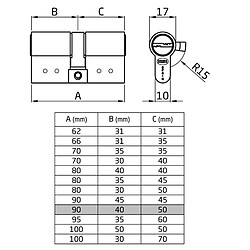 AMIG | Cylindre 10000 | 90 (30-60) | Laiton | Chromé mat pas cher