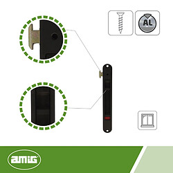 Acheter AMIG | Fermeture à encastrer 3650 | 174 x 23 mm | Aluminium | Noir