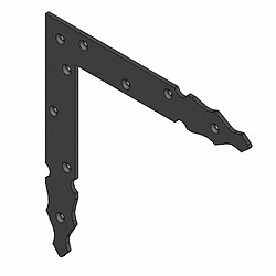 Acheter AMIG | Equerre qc 8510 | 300 x 240 mm | Acier | Noir - Droite
