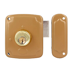 AMIG | Serrure en applique et verrous 72PU | 80 x 95 mm | Acier | Émaillé or - Droite