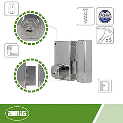 Avis Amig Serrure en applique 3 points - Chromé brillant