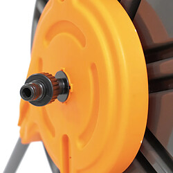 AMIG | Enrouleur tuyau d'arrosage R46 | 1/2'' - 60 m | Polypropylène | Orange-Gris