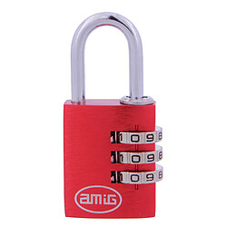 AMIG | Cadenas à chiffres 75 | 25 mm | Aluminium | Rouge