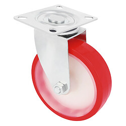 AMIG | Roulette à platine 2540 | Ø80 mm | Polyuréthane | Rouge