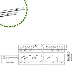 Amig Coulisse de tiroir à billes - 310 mm pas cher