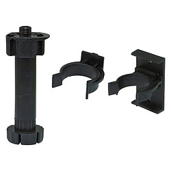 AMIG | Set pied d'ameublement 9 | Ø47 x 135/160 x Ø16 mm | Plastique | Noir