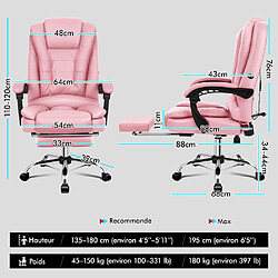 Avis ALFORDSON Massage Chaise de Bureau Gaming Executive Siège Cuir Ordinateur Racer