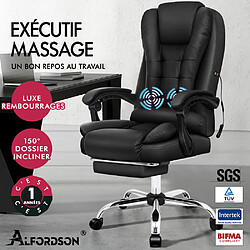 ALFORDSON Massage Chaise de Bureau Gaming Executive Siège Cuir Ordinateur Racer