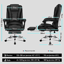 Avis ALFORDSON Massage Chaise de Bureau Gaming Executive Siège Cuir Ordinateur Racer
