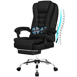 ALFORDSON Chaise de Bureau Massage Siège Exécutif Tissu Gaming Ordinateur Racer
