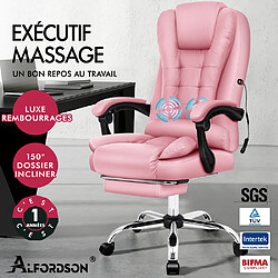 ALFORDSON Massage Chaise de Bureau Gaming Executive Siège Cuir Ordinateur Racer