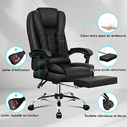 Acheter ALFORDSON Massage Chaise de Bureau Gaming Executive Siège Cuir Ordinateur Racer