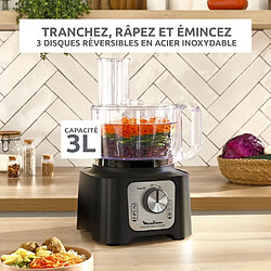 Moulinex Double Force Compact FP546811 - Noir pas cher