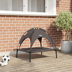 vidaXL Lit pour Chien Marron 63 x 49,5 x 60 cm Acier