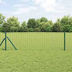 vidaXL Clôture Euro Vert 0.8 x 10 m Fer revêtu de PVC