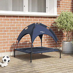 vidaXL Lit pour Chien Bleu marine 71 x 64 x 71 cm Acier