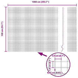 Avis vidaXL Clôture en fil soudé Argent 1.4 x 10 m