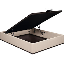 Sommier Lit Coffre Epeda Élite - Chenillé Lin 160x200
