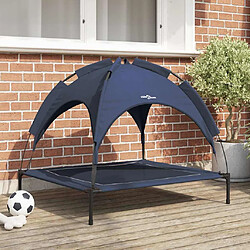 vidaXL Lit pour Chien Bleu marine 90 x 81 x 80,5 cm Acier