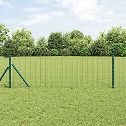 vidaXL Clôture Euro Vert 0,4 x 50 m Fer revêtu de PVC