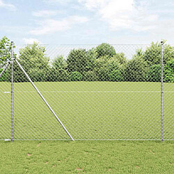 vidaXL Clôture en treillis métallique Argenté 10 x 1,5 m