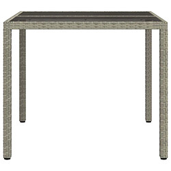 Acheter vidaXL Table de Jardin Gris 90 x 90 x 75 cm polyrotin