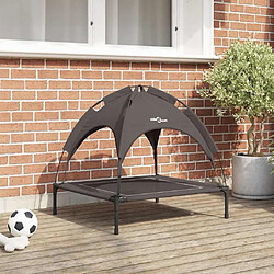 vidaXL Lit pour Chien Marron 71 x 64 x 71 cm Acier