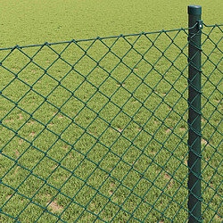Acheter vidaXL Clôture en treillis métallique Vert 25 x 1,6 m Acier