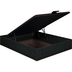 Sommier Lit Coffre Epeda Élite - Jersey Gris Foncé 160x200 - Double Plateau
